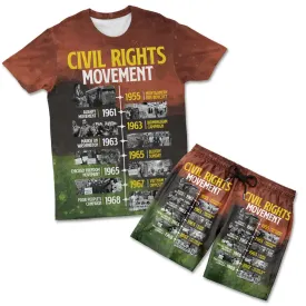 Civil Rights Movement T-shirt And Shorts Set