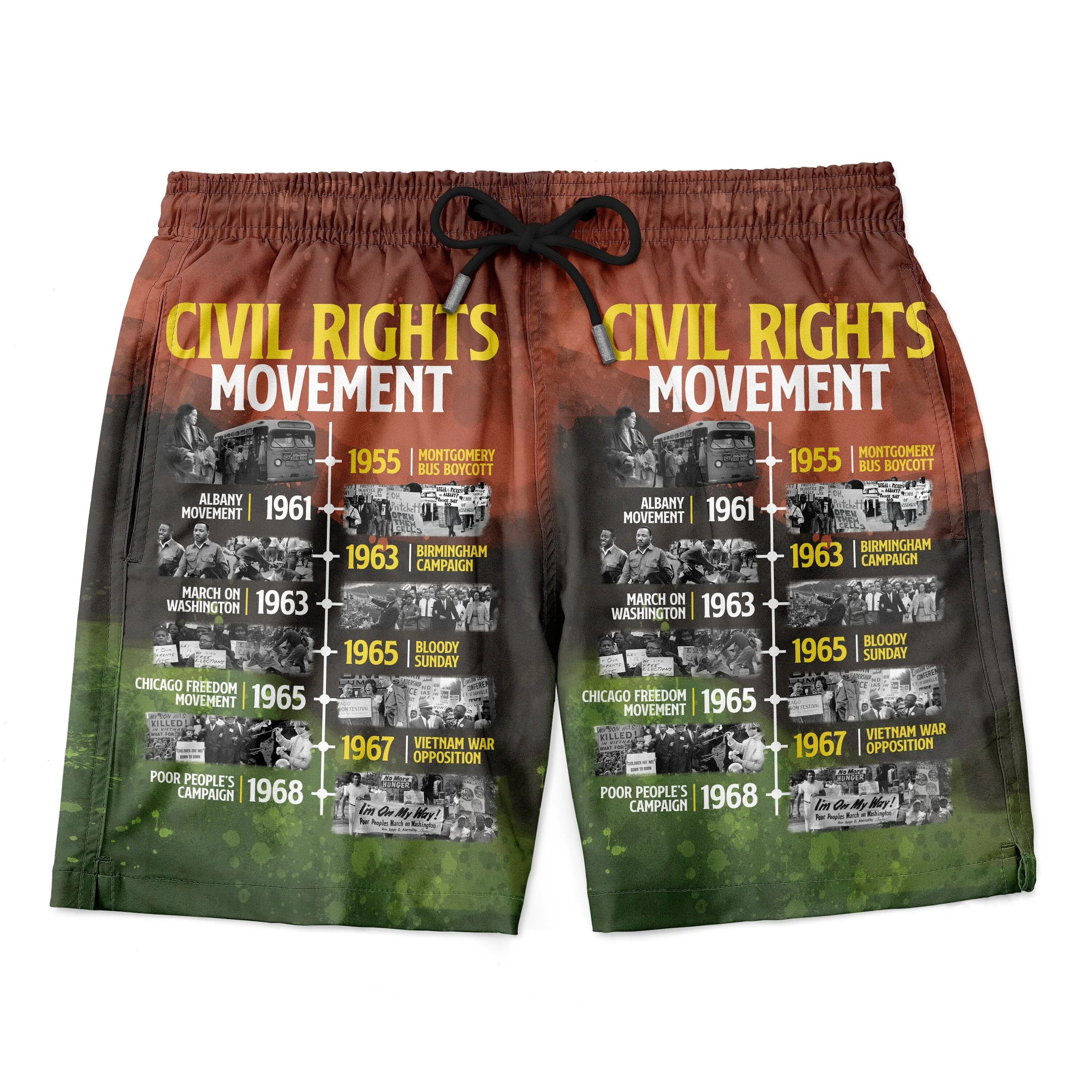 Civil Rights Movement T-shirt And Shorts Set