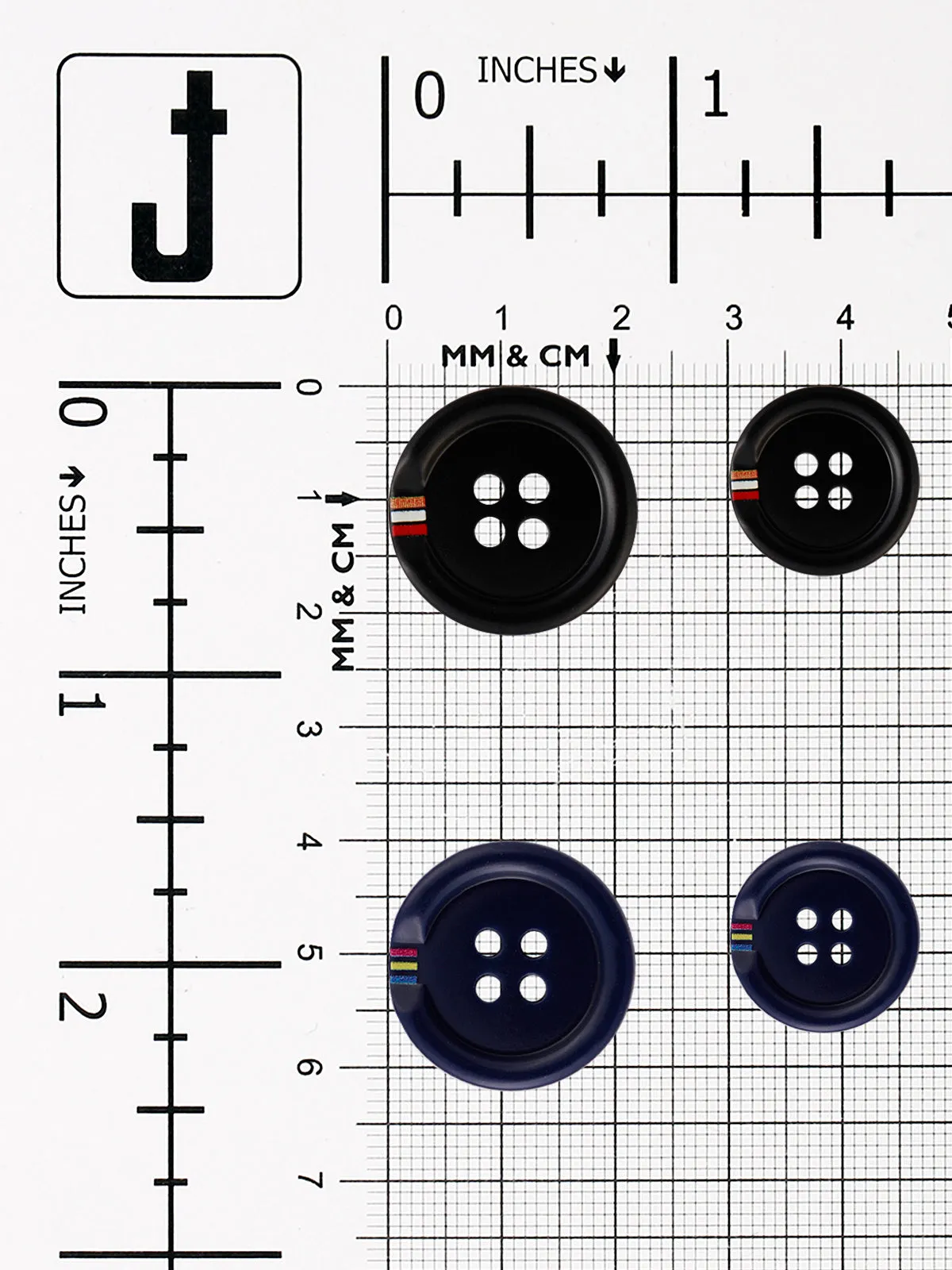 Classic Finish Round Shape 4-Hole Blazer/Coat Button