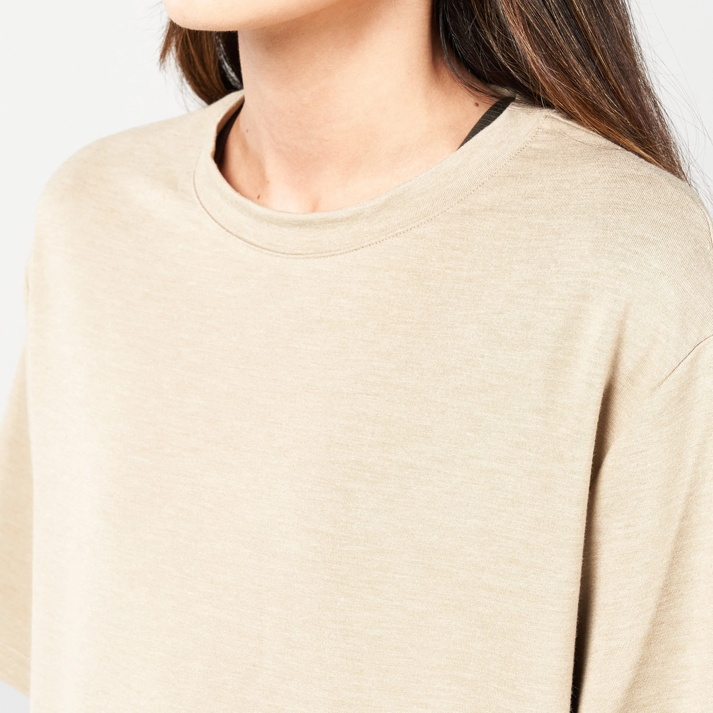 Code Oversized Live in Tee - Sand Marl