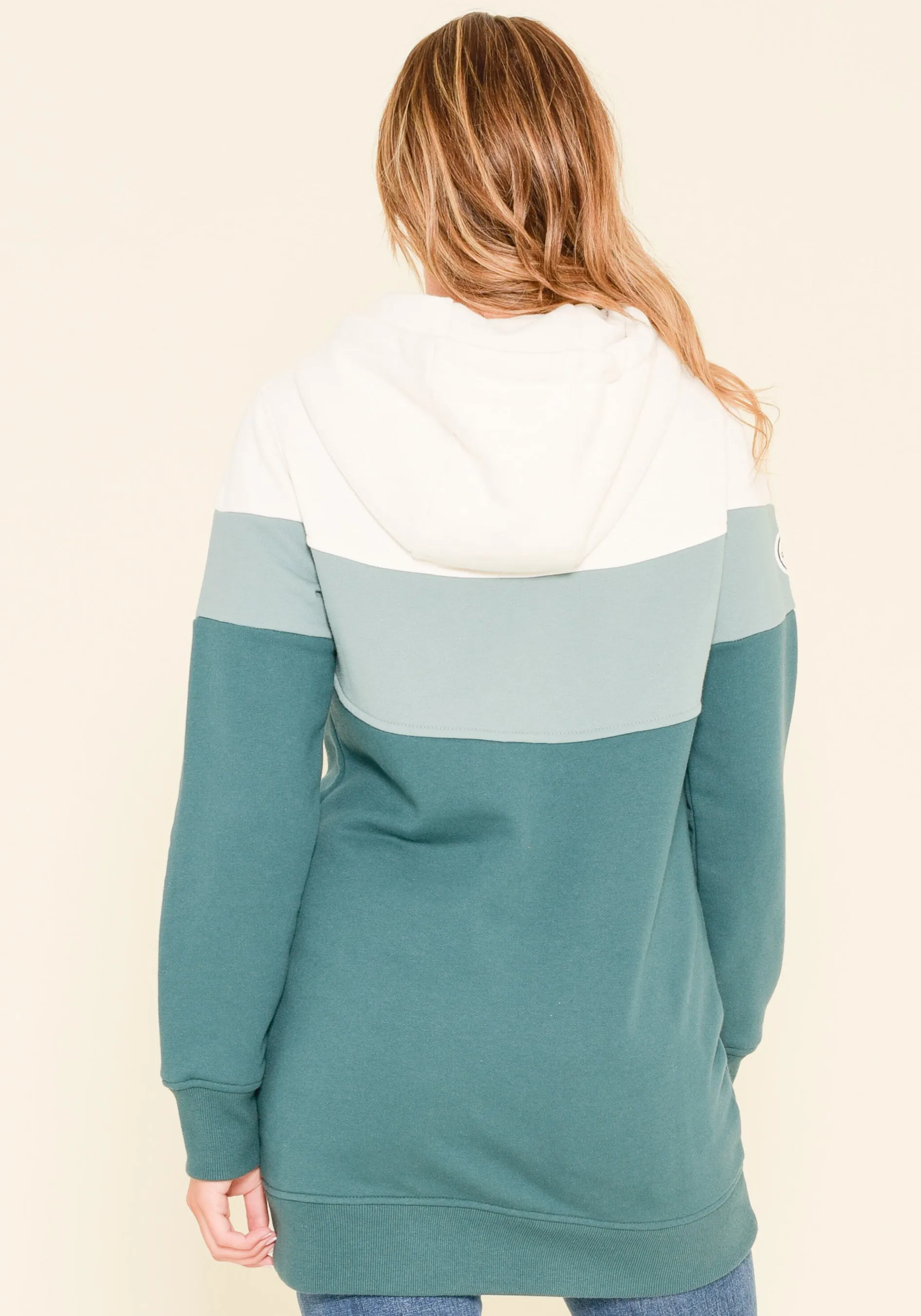 Colour Block Longline Hoody