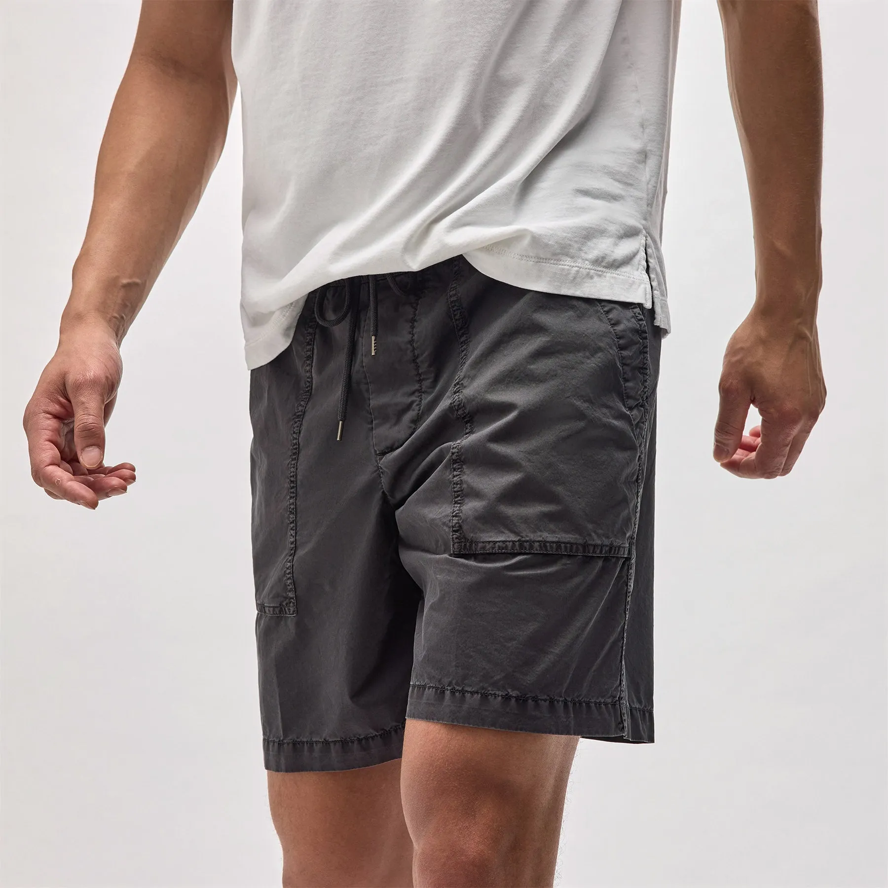 Cotton Poplin Cargo Short - Magma Pigment