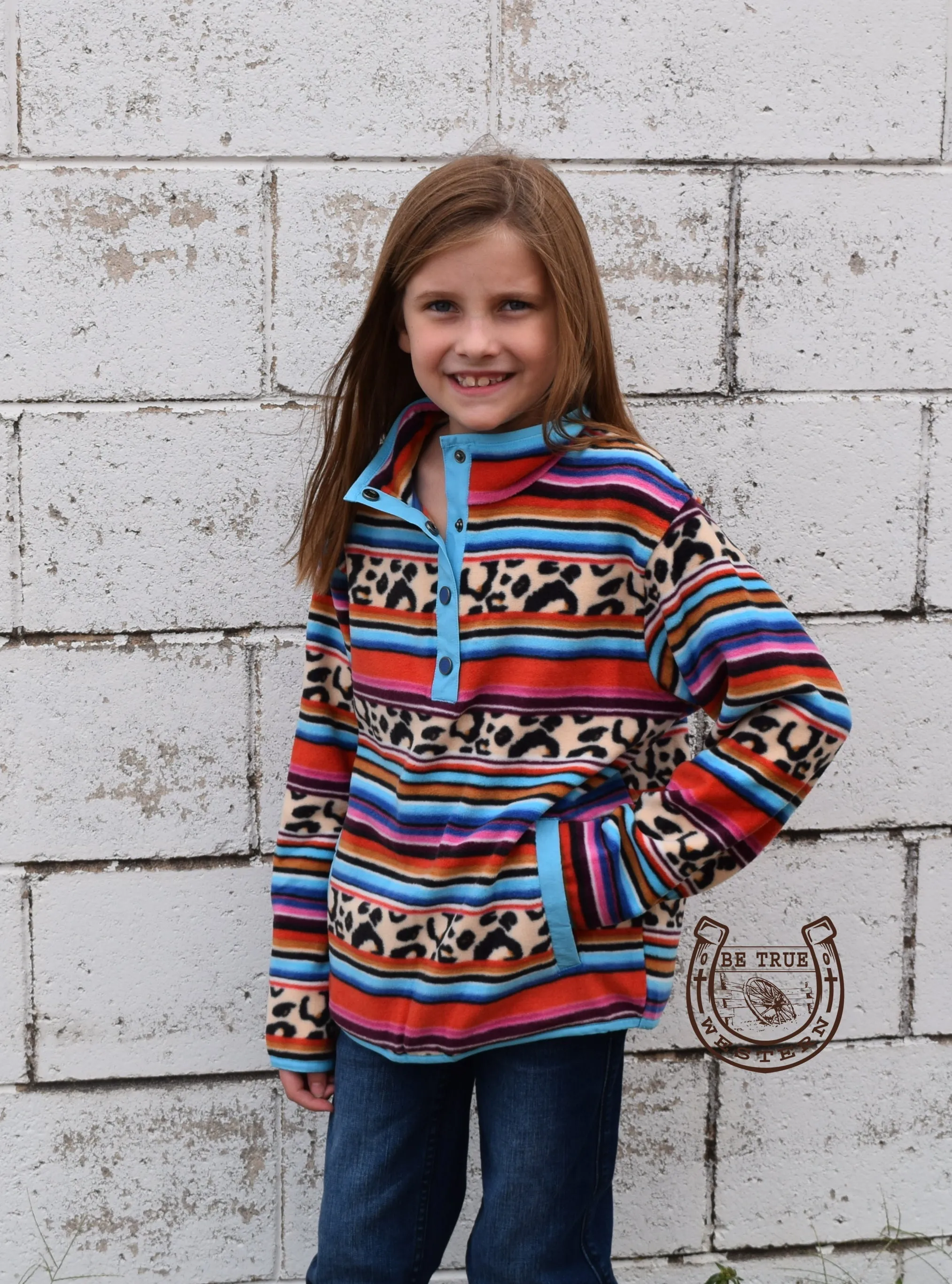 Cruel Girl Girls Fleece Serape Pullover