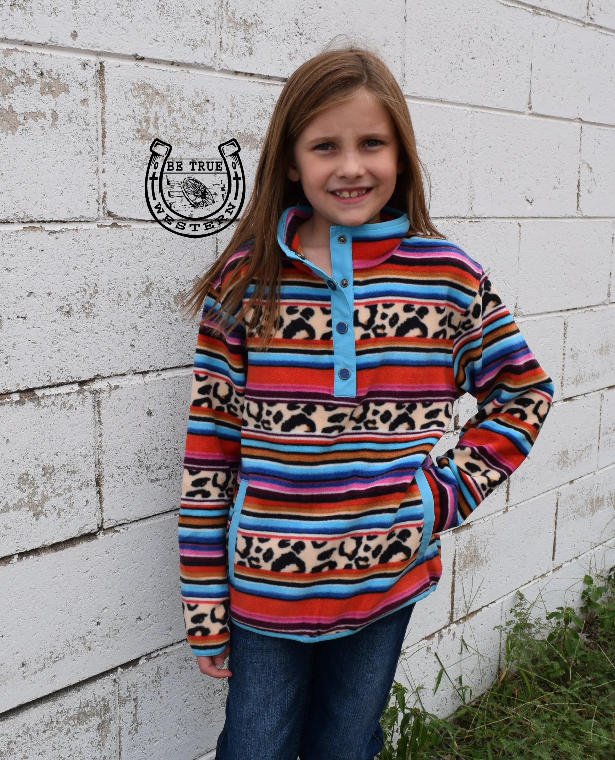 Cruel Girl Girls Fleece Serape Pullover