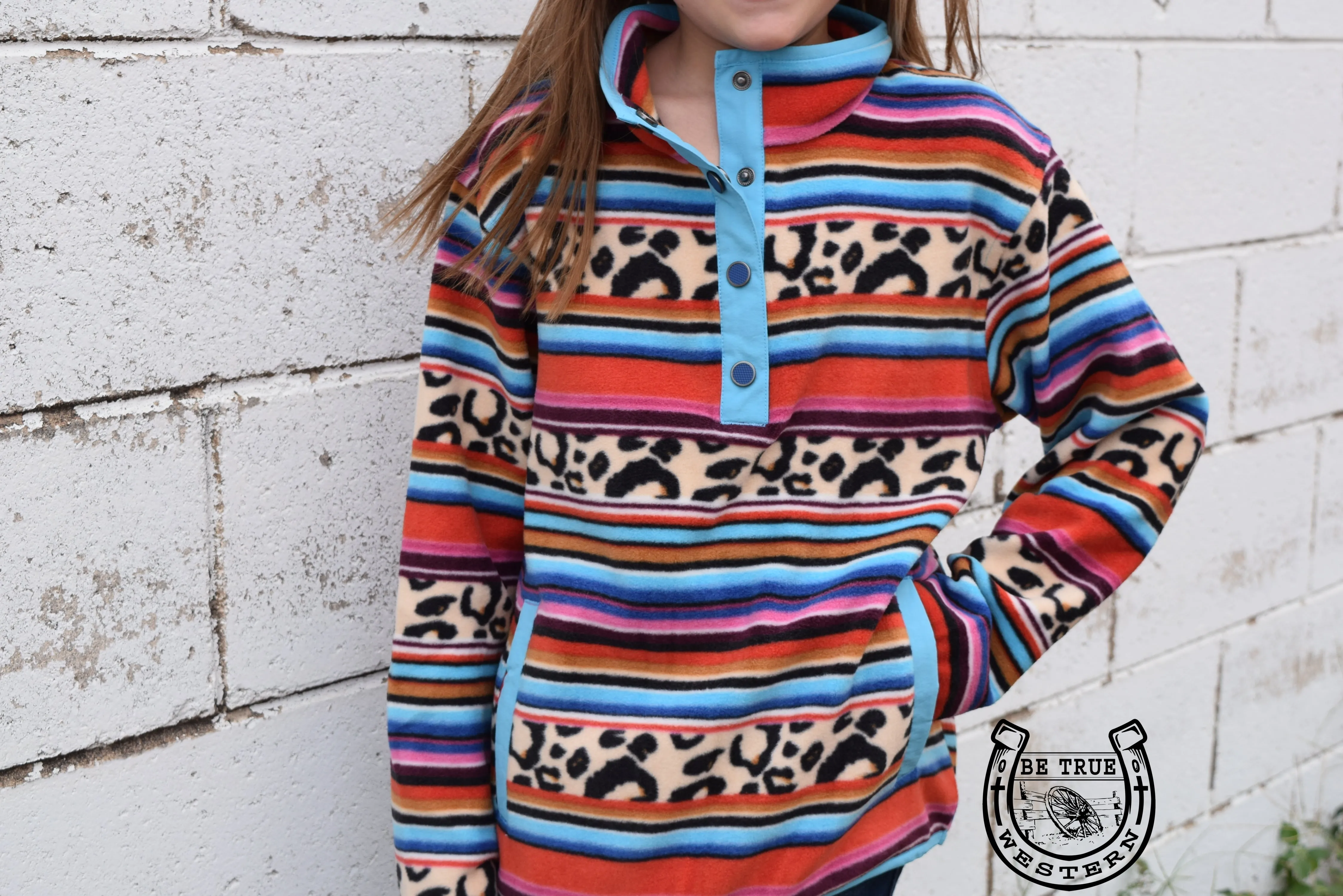 Cruel Girl Girls Fleece Serape Pullover