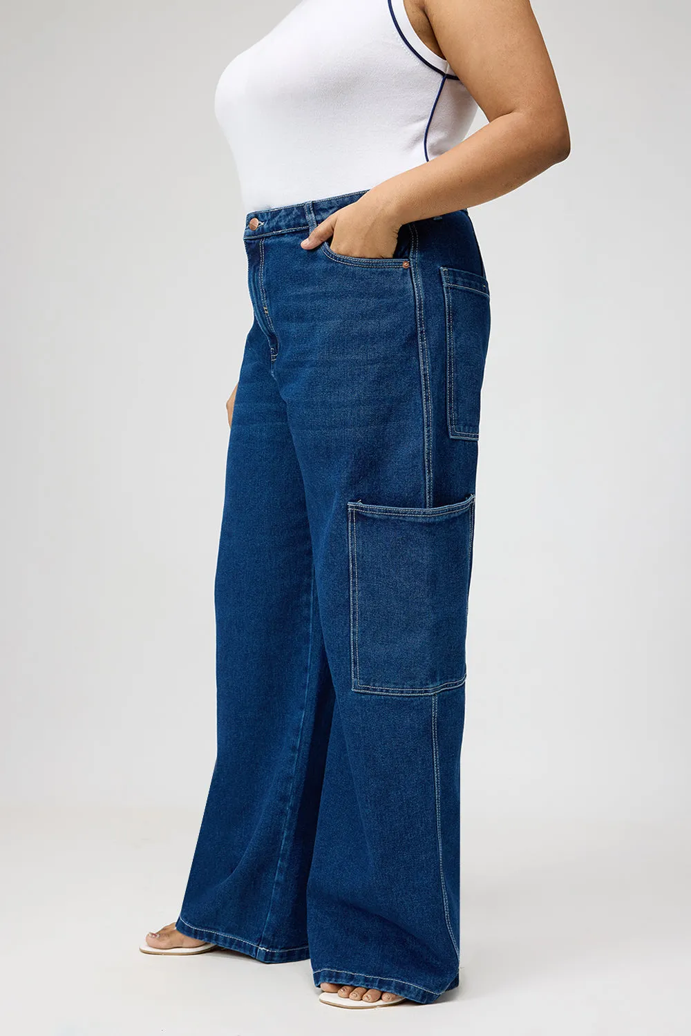 Curve Pintuck Straight Pocket Pants