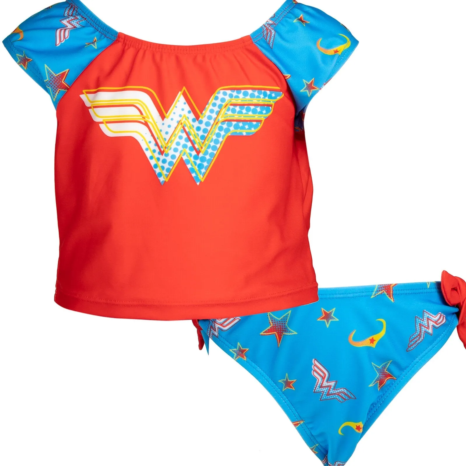 DC Comics Justice League Wonder Woman Rash Guard and Bikini Bottom