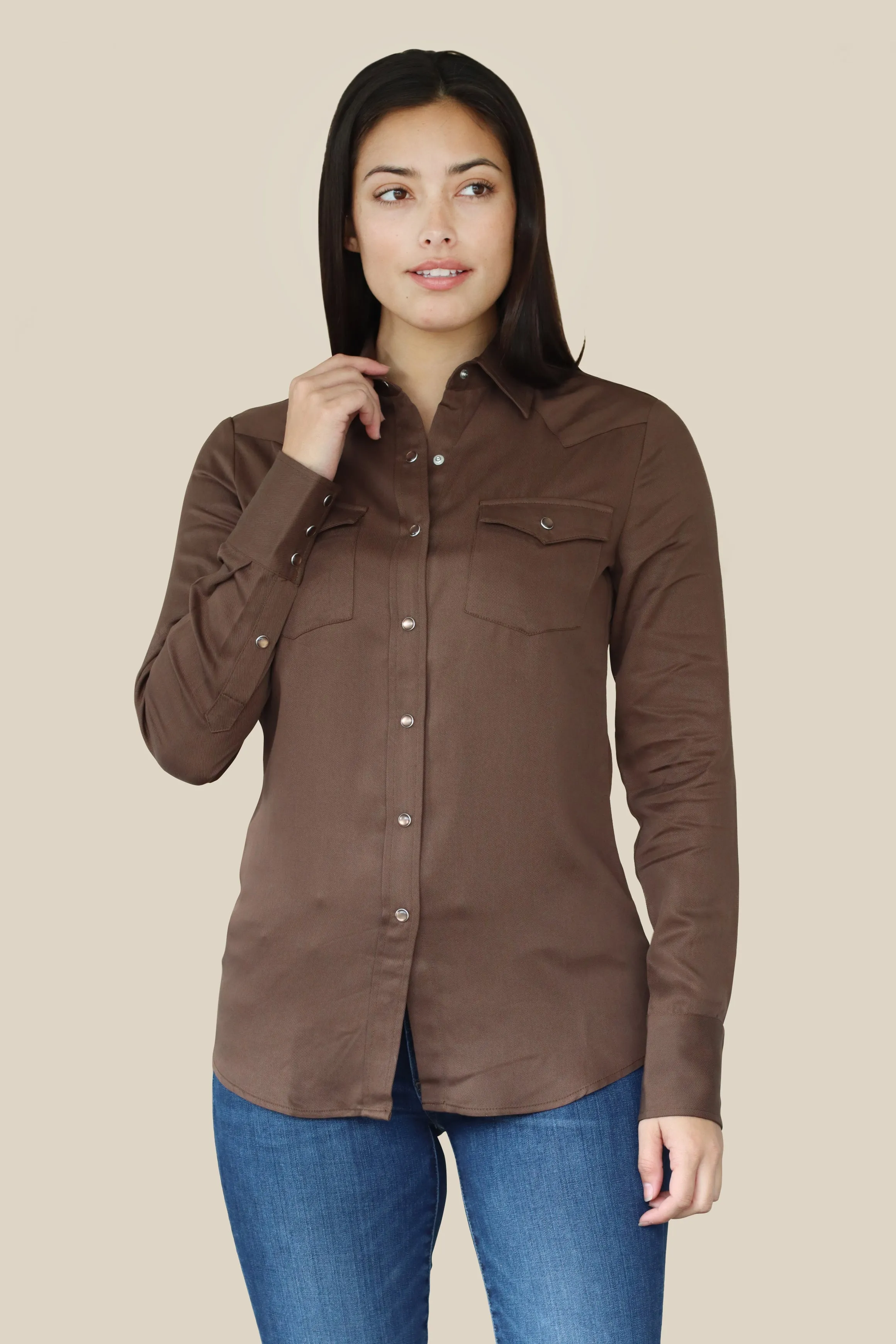 Denver Women's Shirt Chocolate