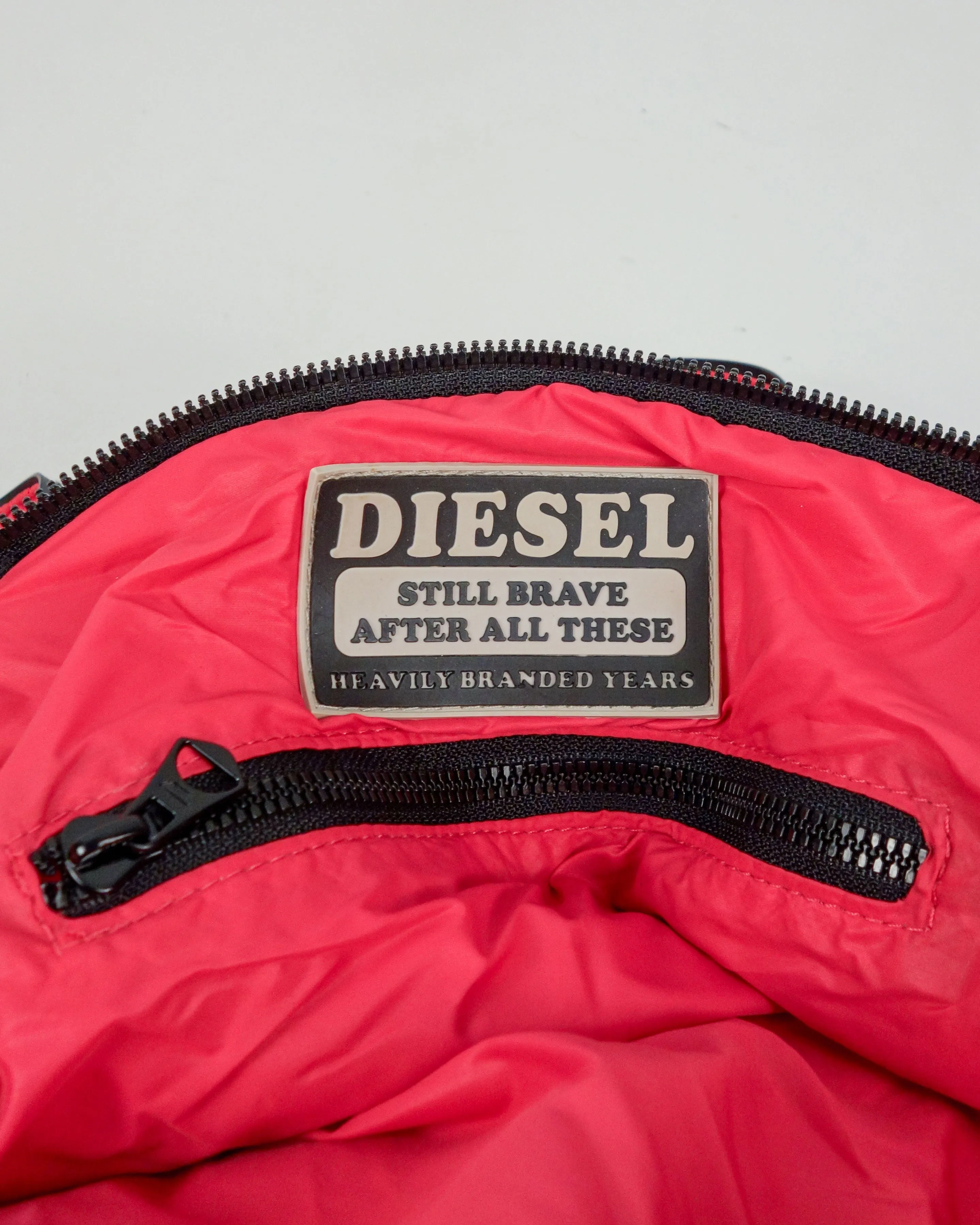 Diesel Paded Nylon Pink Shoulder Bag 2000's