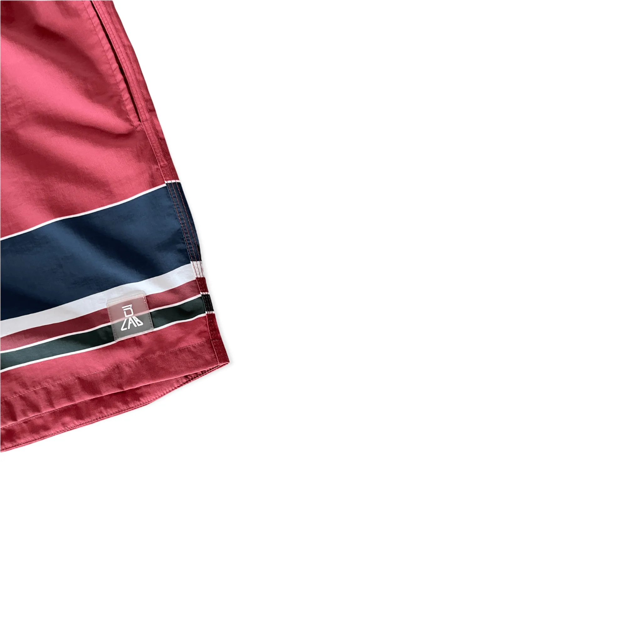 Dlab Men's Hybrid Board Shorts (Burgundy-Sublimated Lines)