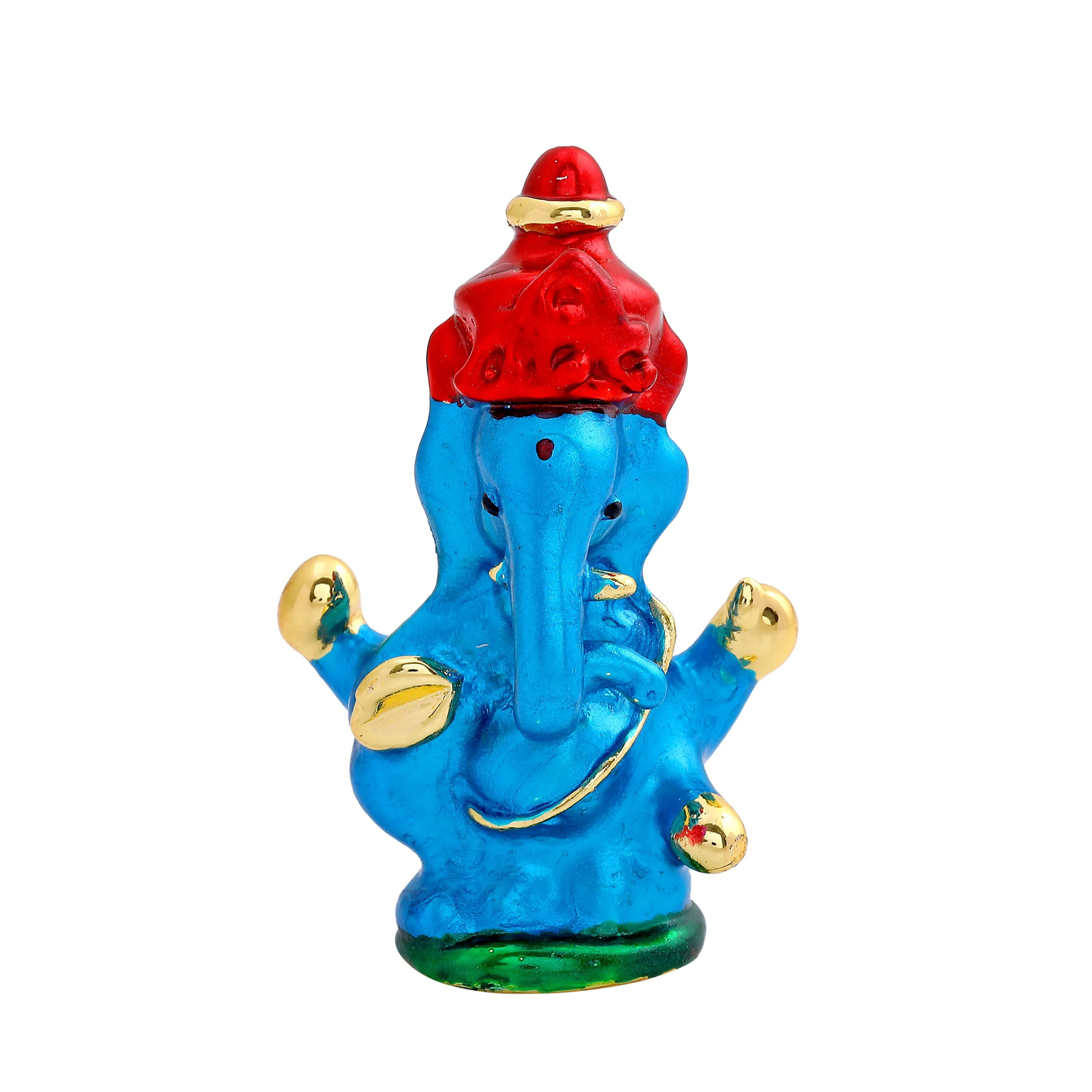 Estele Gold Plated Divine Ganesh Idol (Enamel)