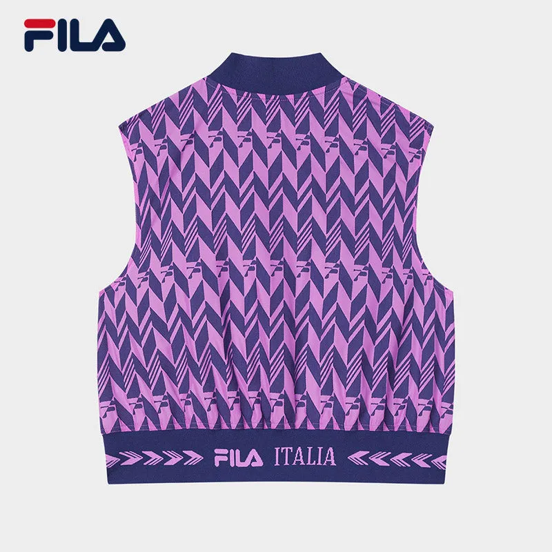 FILA CORE WHITE LINE EMERALD Women Woven Vest in Full Print