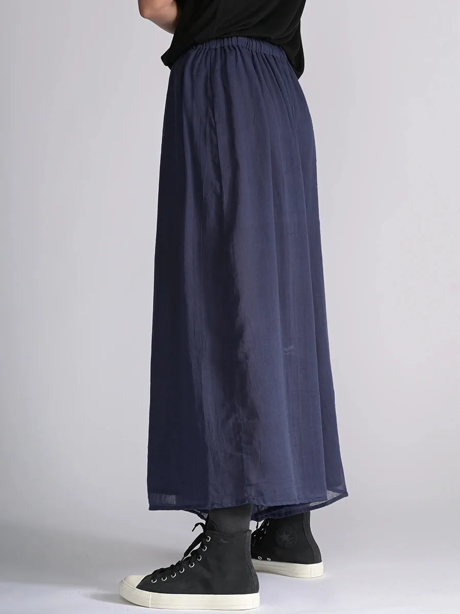 Fine Cotton Muslin Wide Leg Trousers