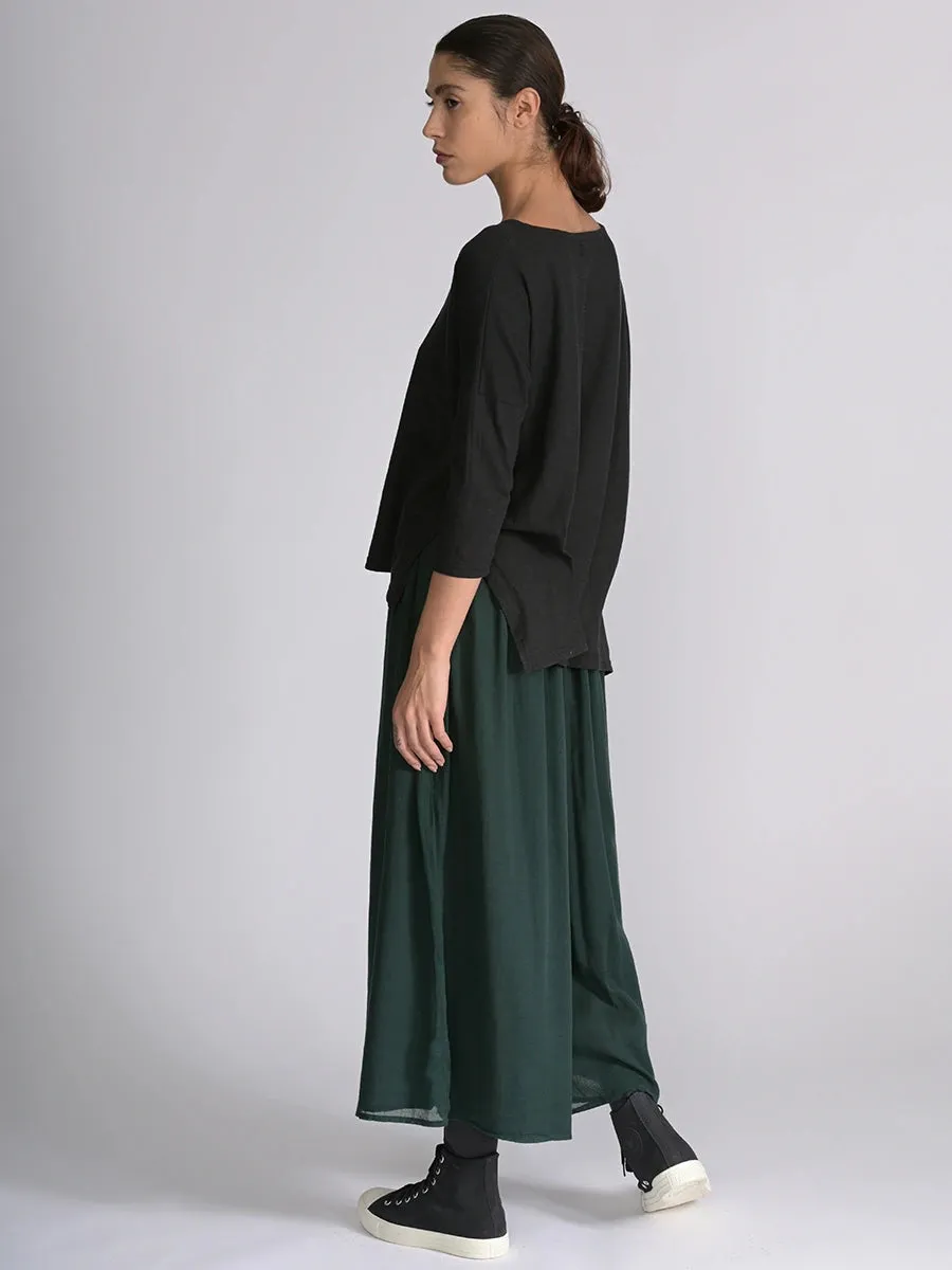 Fine Cotton Muslin Wide Leg Trousers