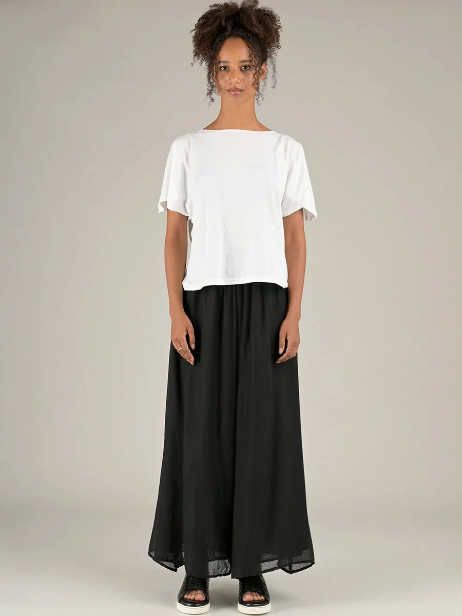 Fine Cotton Muslin Wide Leg Trousers