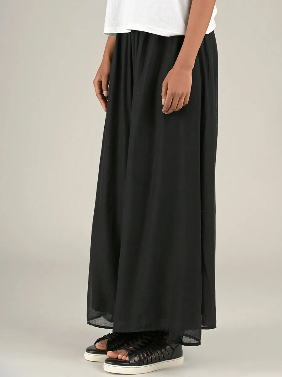 Fine Cotton Muslin Wide Leg Trousers