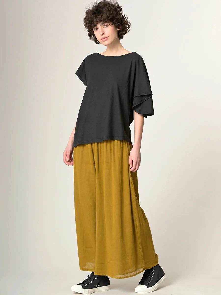 Fine Cotton Muslin Wide Leg Trousers