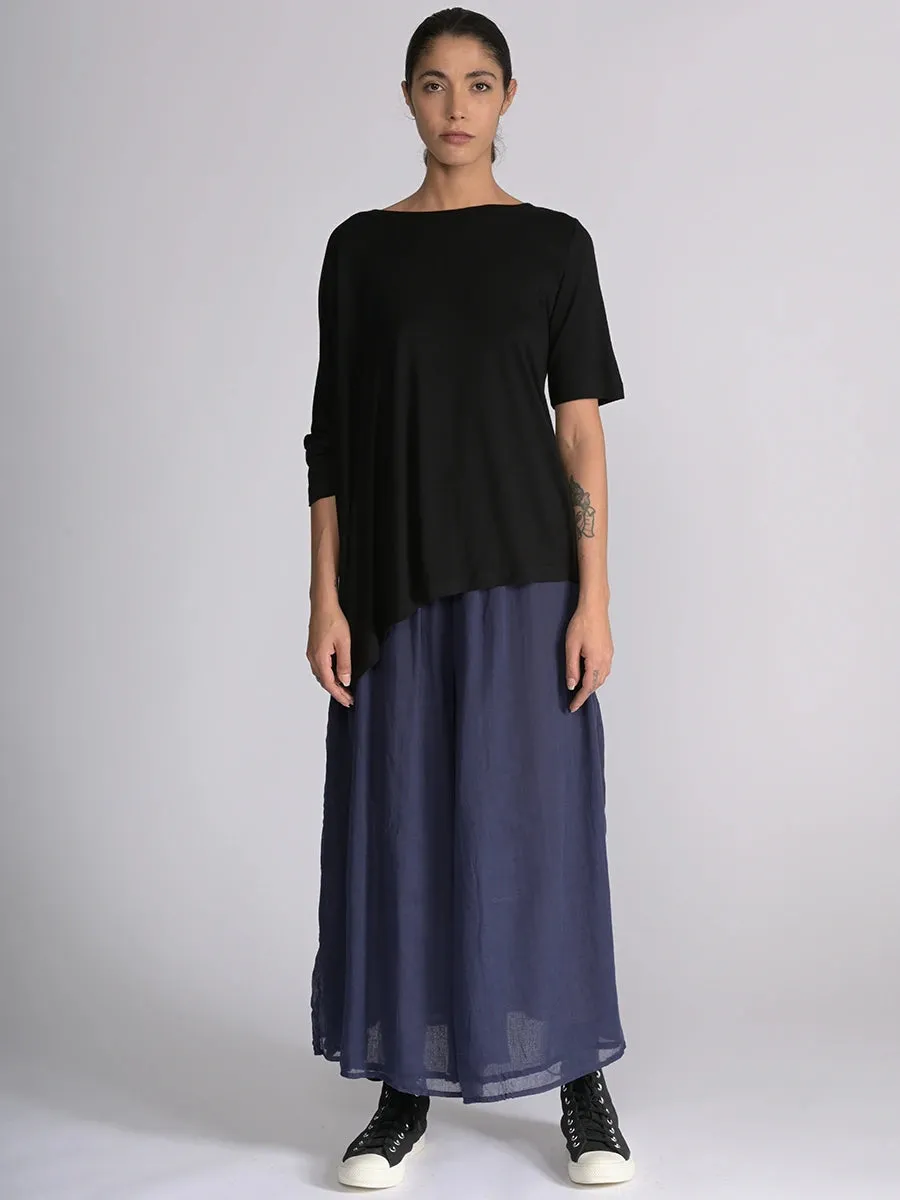 Fine Cotton Muslin Wide Leg Trousers