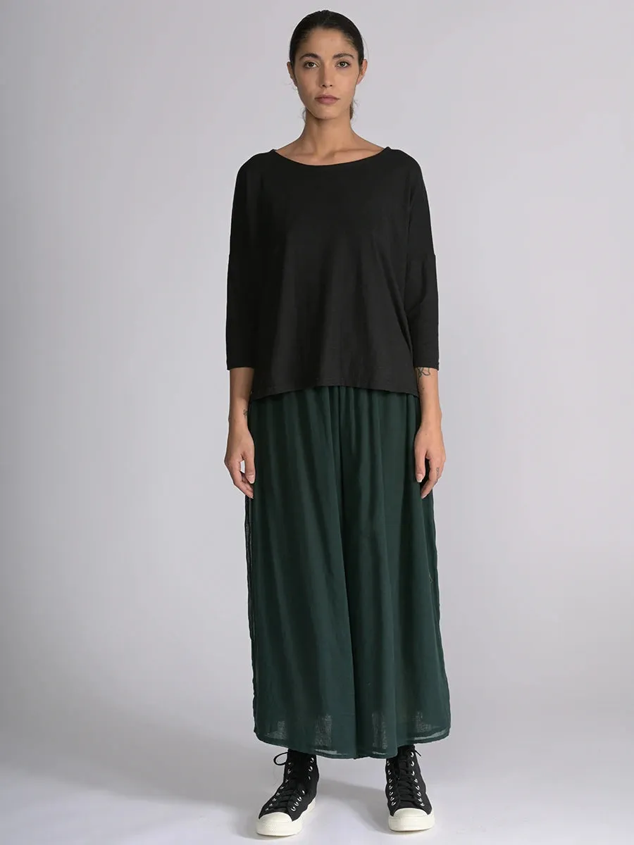 Fine Cotton Muslin Wide Leg Trousers