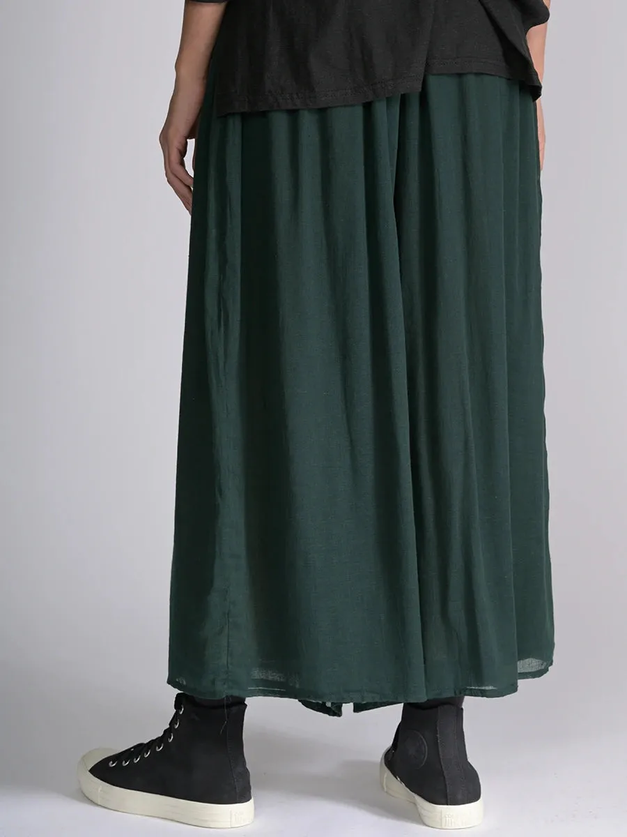 Fine Cotton Muslin Wide Leg Trousers