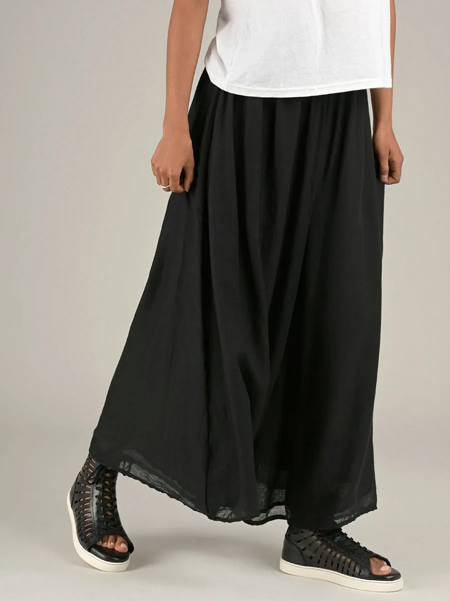 Fine Cotton Muslin Wide Leg Trousers