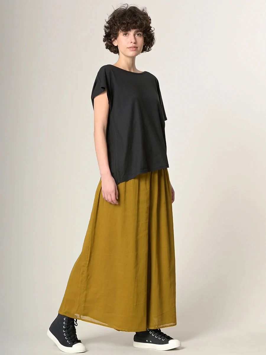 Fine Cotton Muslin Wide Leg Trousers