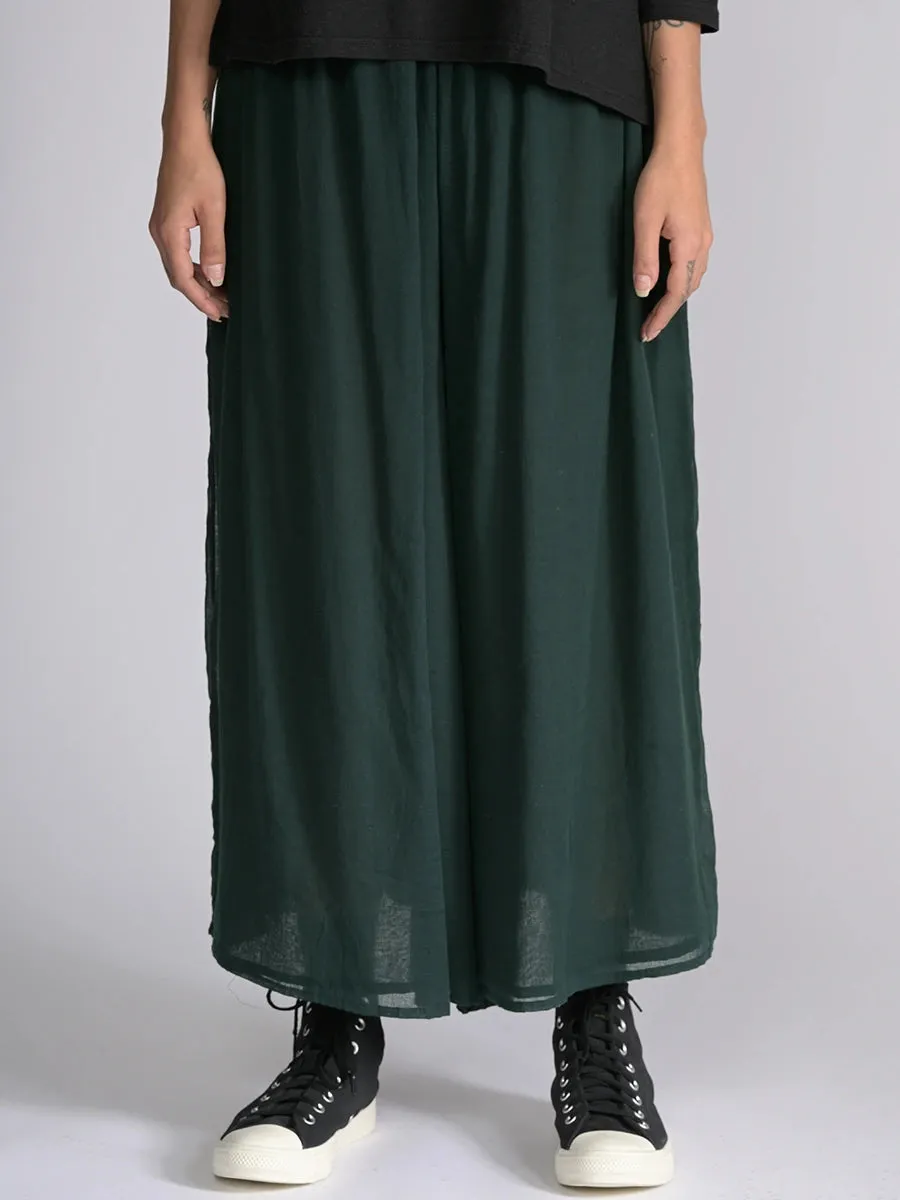 Fine Cotton Muslin Wide Leg Trousers