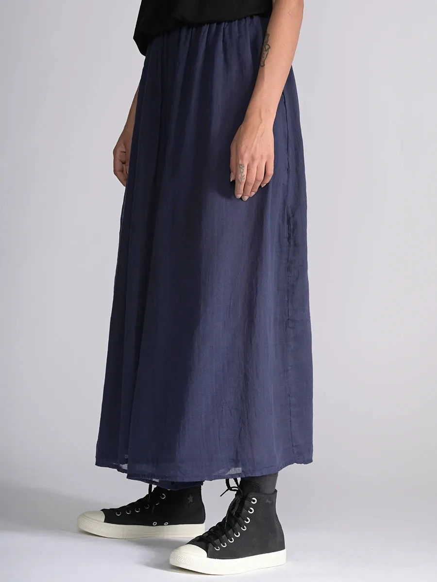 Fine Cotton Muslin Wide Leg Trousers