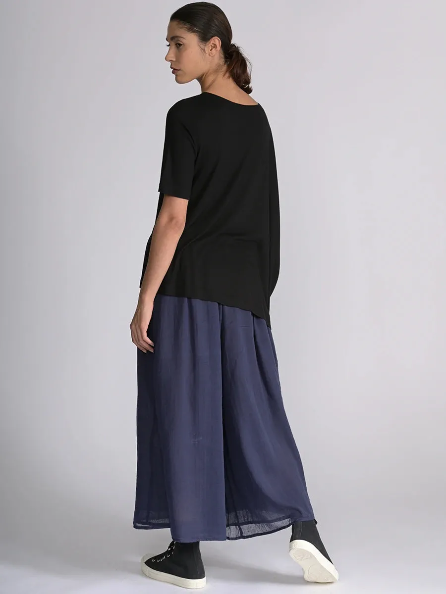 Fine Cotton Muslin Wide Leg Trousers