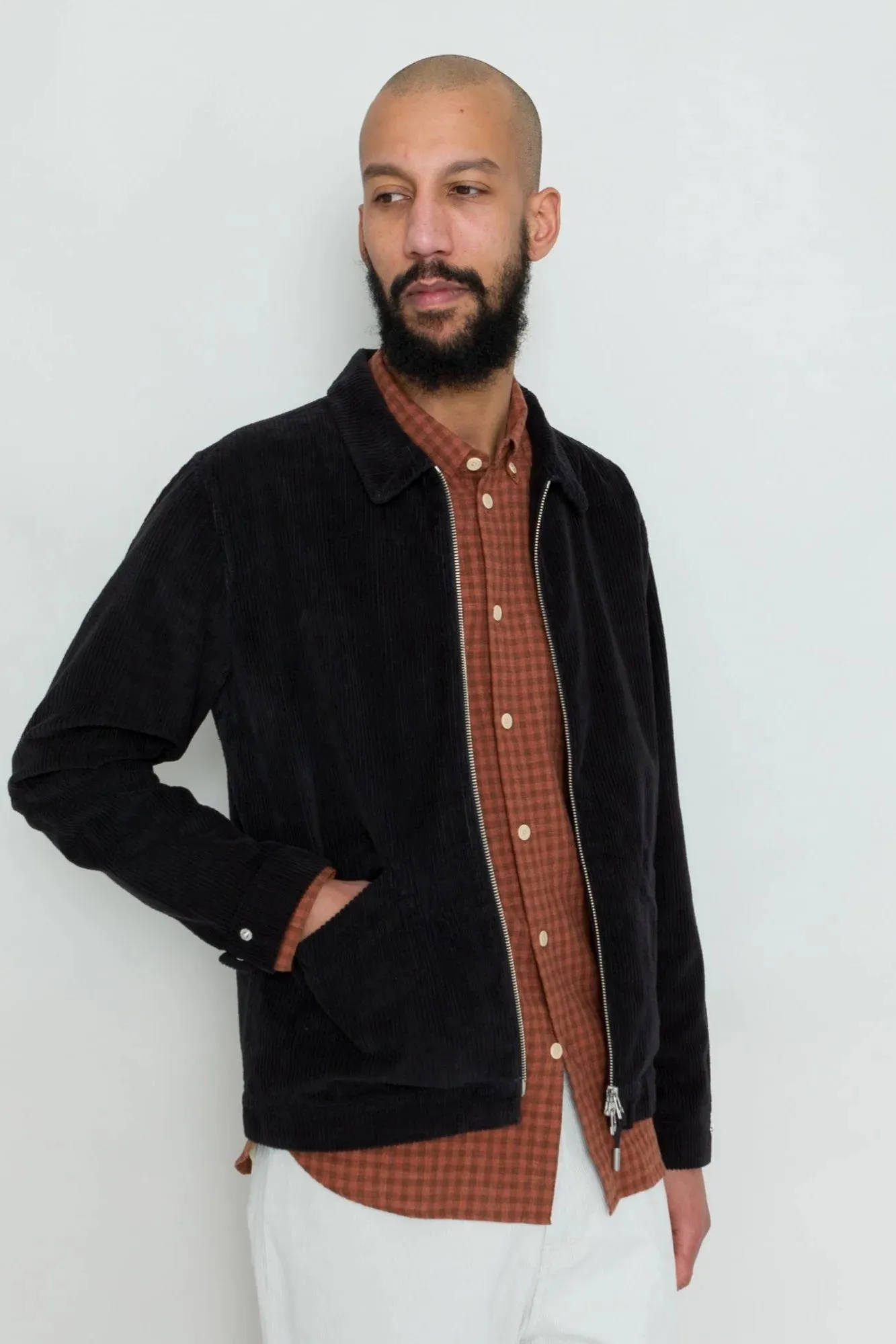 Folk Signal Blouson Soft Black Cord