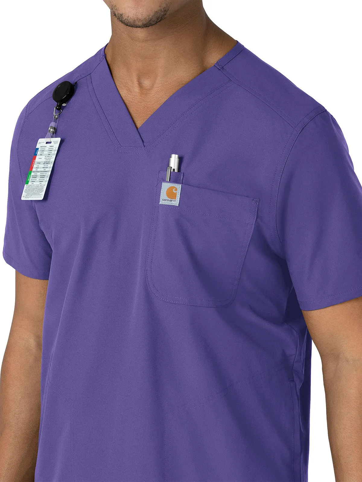 Force Essentials - Men's V-Neck Shirttail Scrub Top