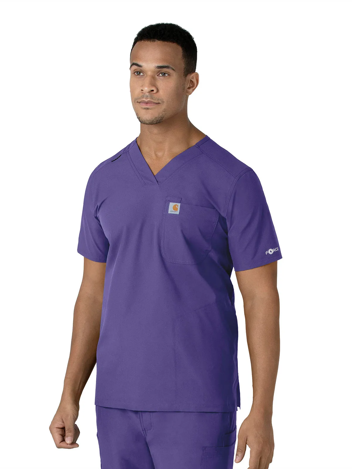 Force Essentials - Men's V-Neck Shirttail Scrub Top