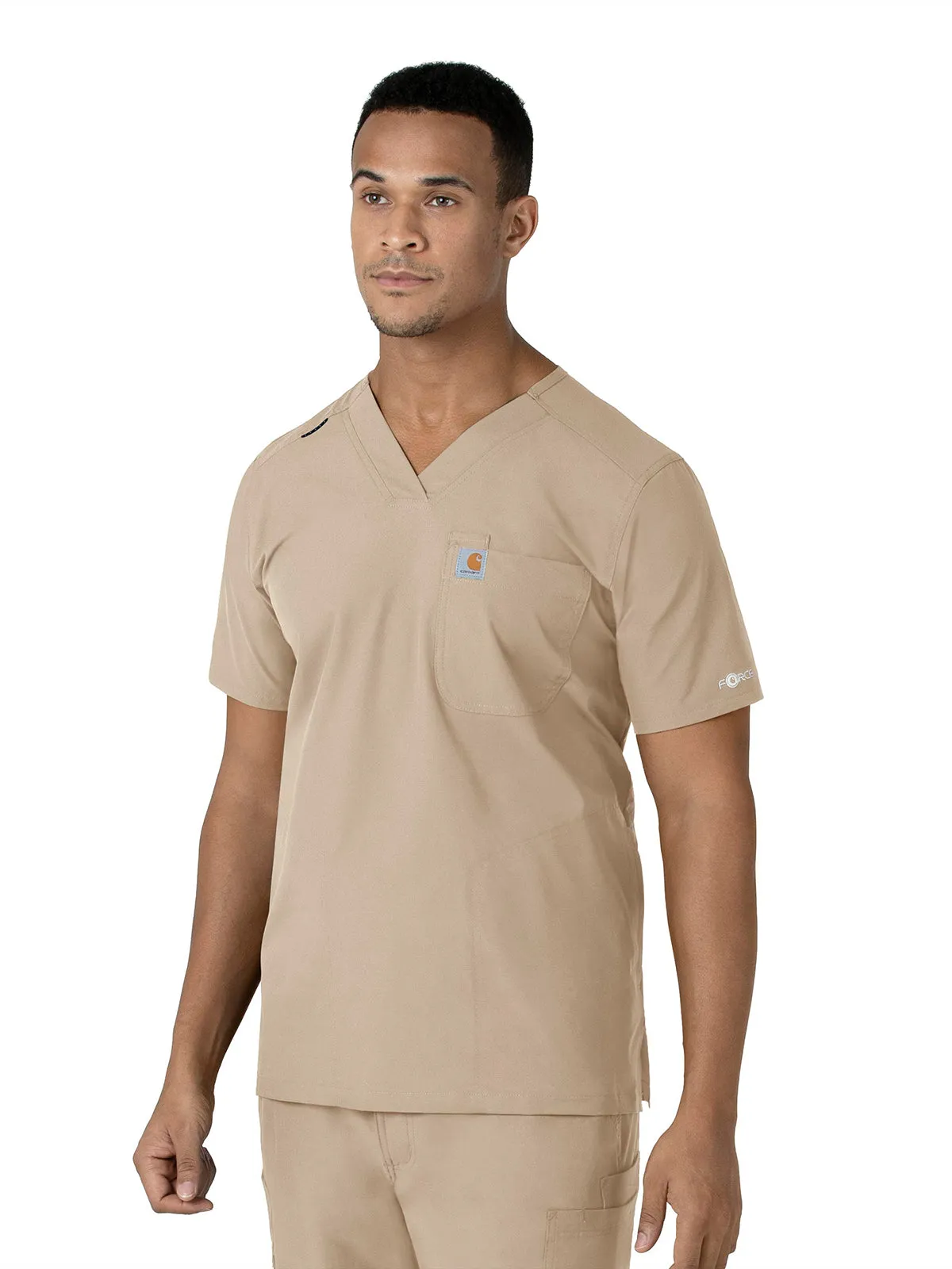 Force Essentials - Men's V-Neck Shirttail Scrub Top