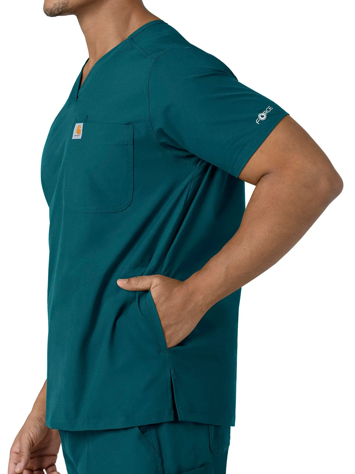 Force Essentials - Men's V-Neck Shirttail Scrub Top