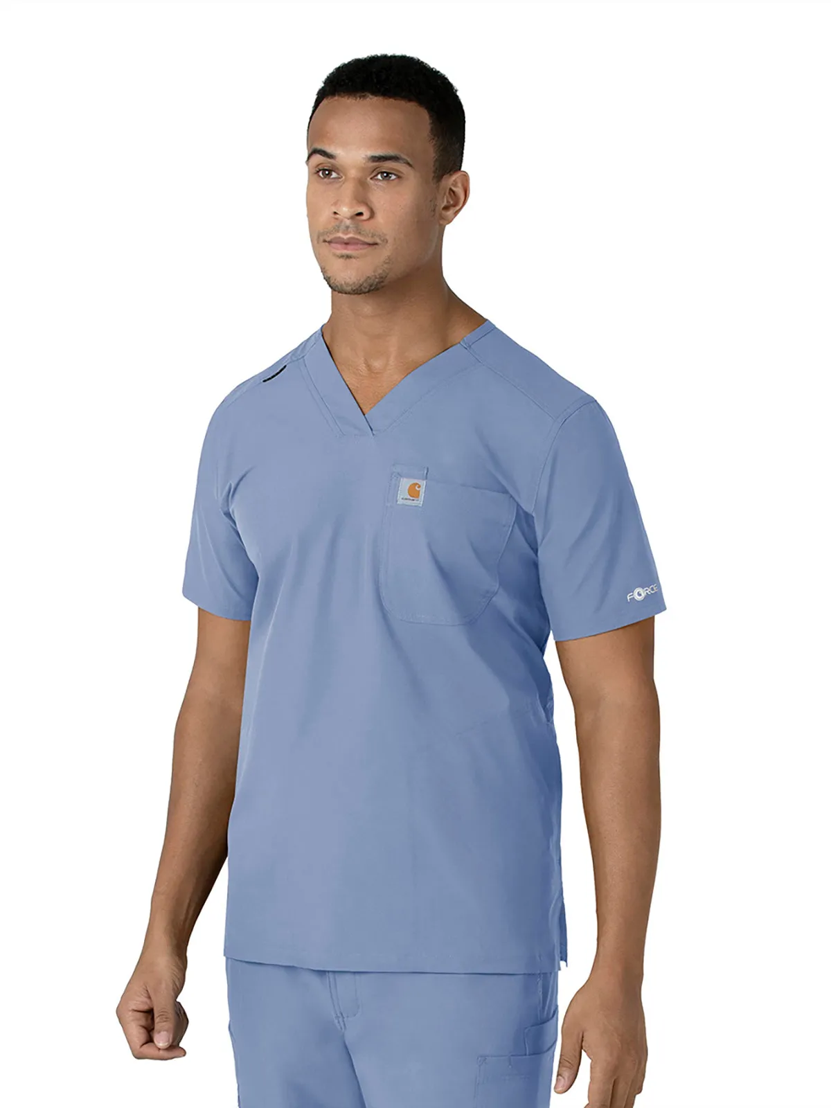 Force Essentials - Men's V-Neck Shirttail Scrub Top