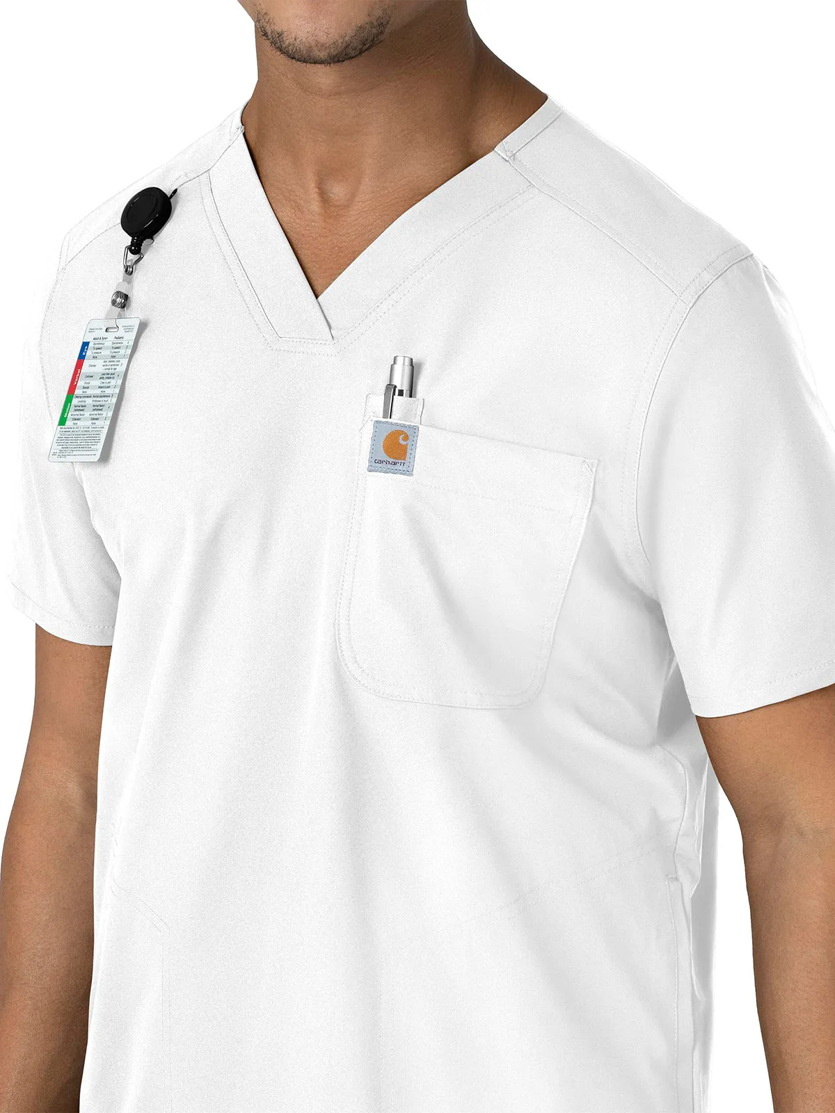 Force Essentials - Men's V-Neck Shirttail Scrub Top