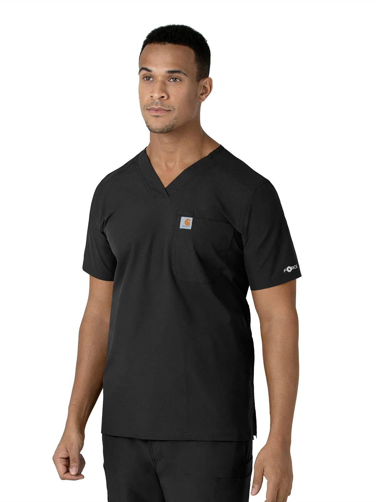 Force Essentials - Men's V-Neck Shirttail Scrub Top