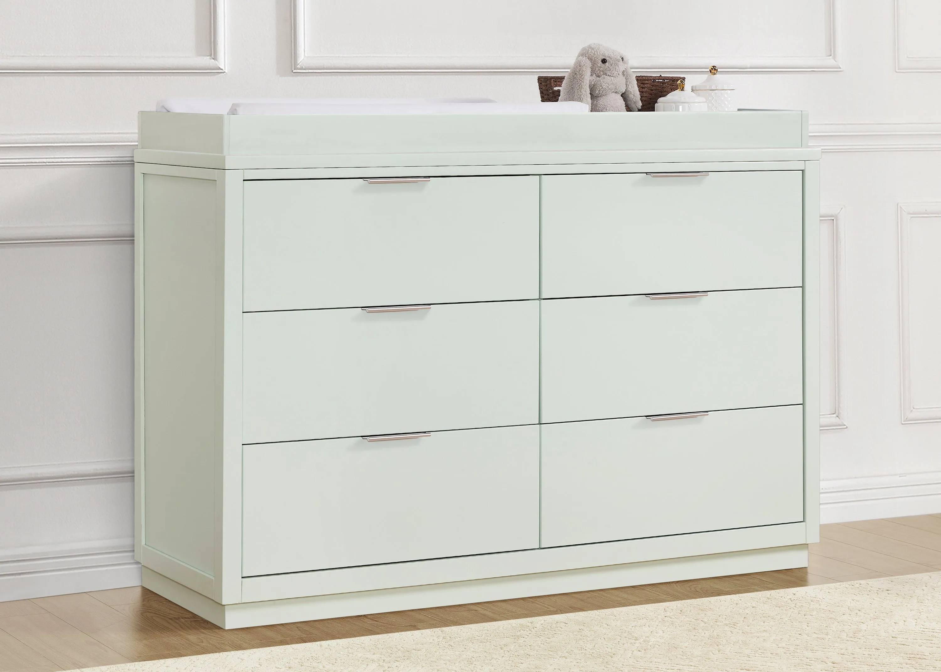 Forever 6 Drawer Dresser with Changing Top and Interlocking Drawers - Classic Collection