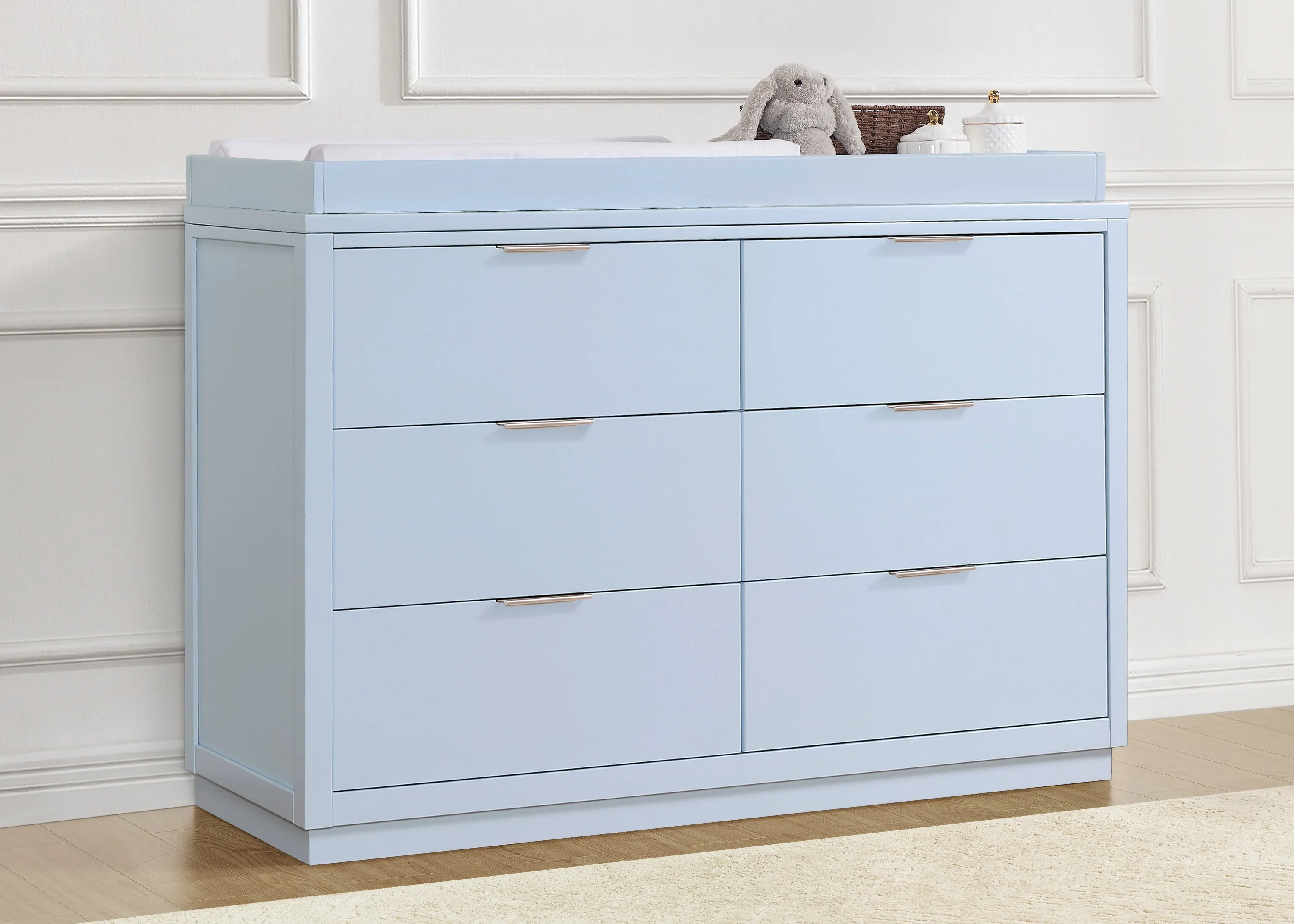 Forever 6 Drawer Dresser with Changing Top and Interlocking Drawers - Classic Collection