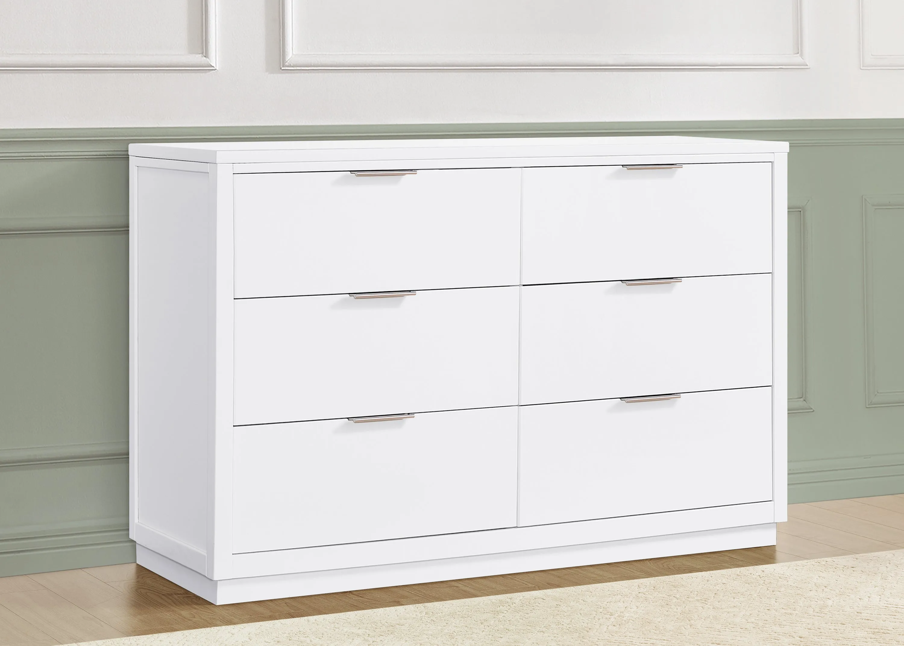 Forever 6 Drawer Dresser with Changing Top and Interlocking Drawers - Classic Collection