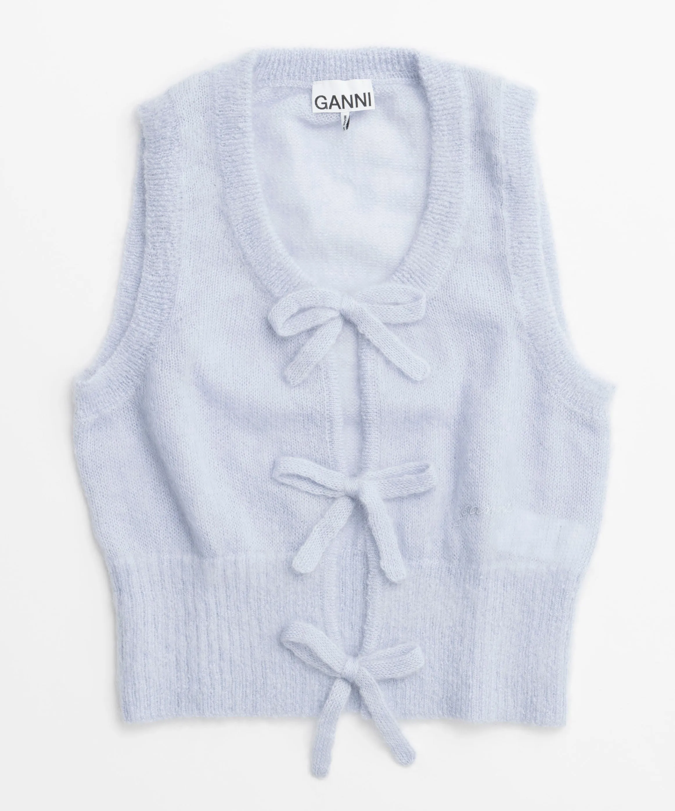 【GANNI】Light Mohair Tie String Vest