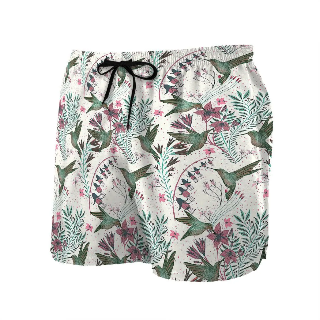 Gearhuman 3D Hummingbird With Columbine Flower Shorts