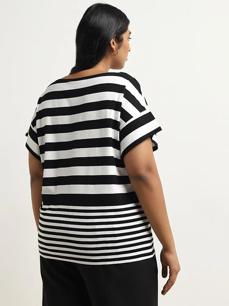 Gia Black & White Striped T-Shirt