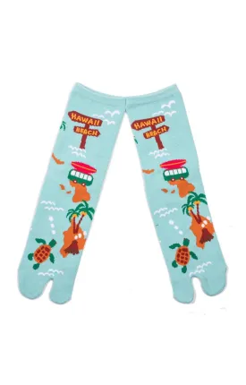 Hawaii Island Map Tabi Socks