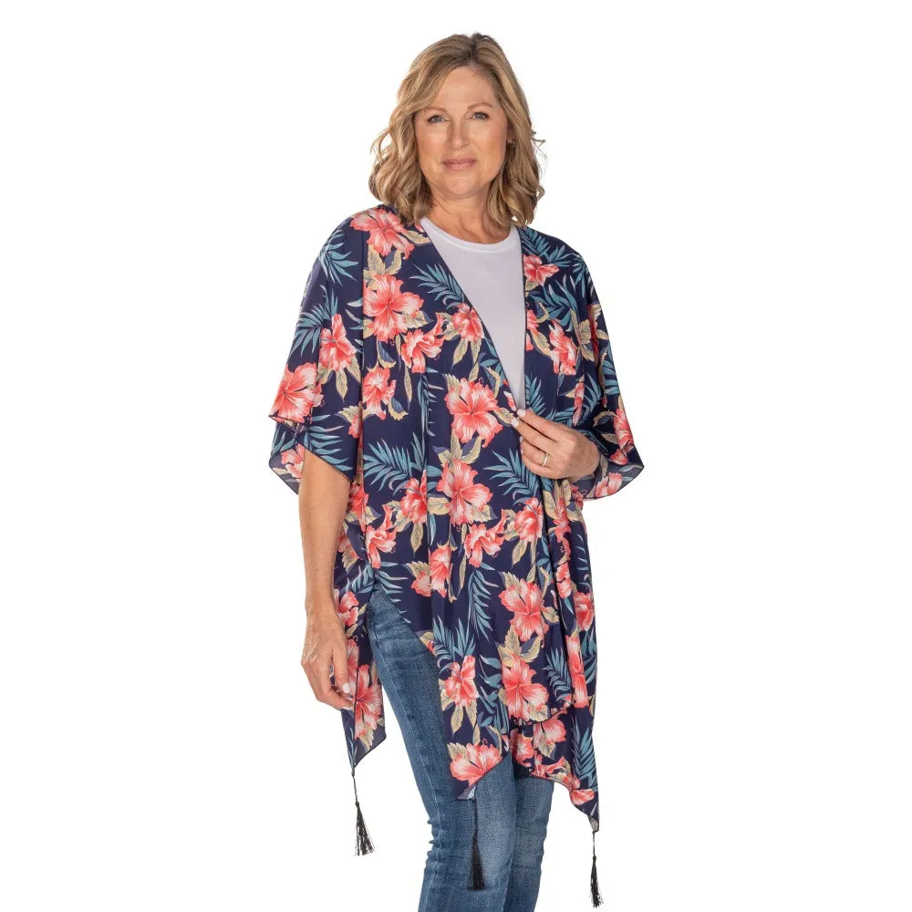 Hibiscus Tassel Kimono