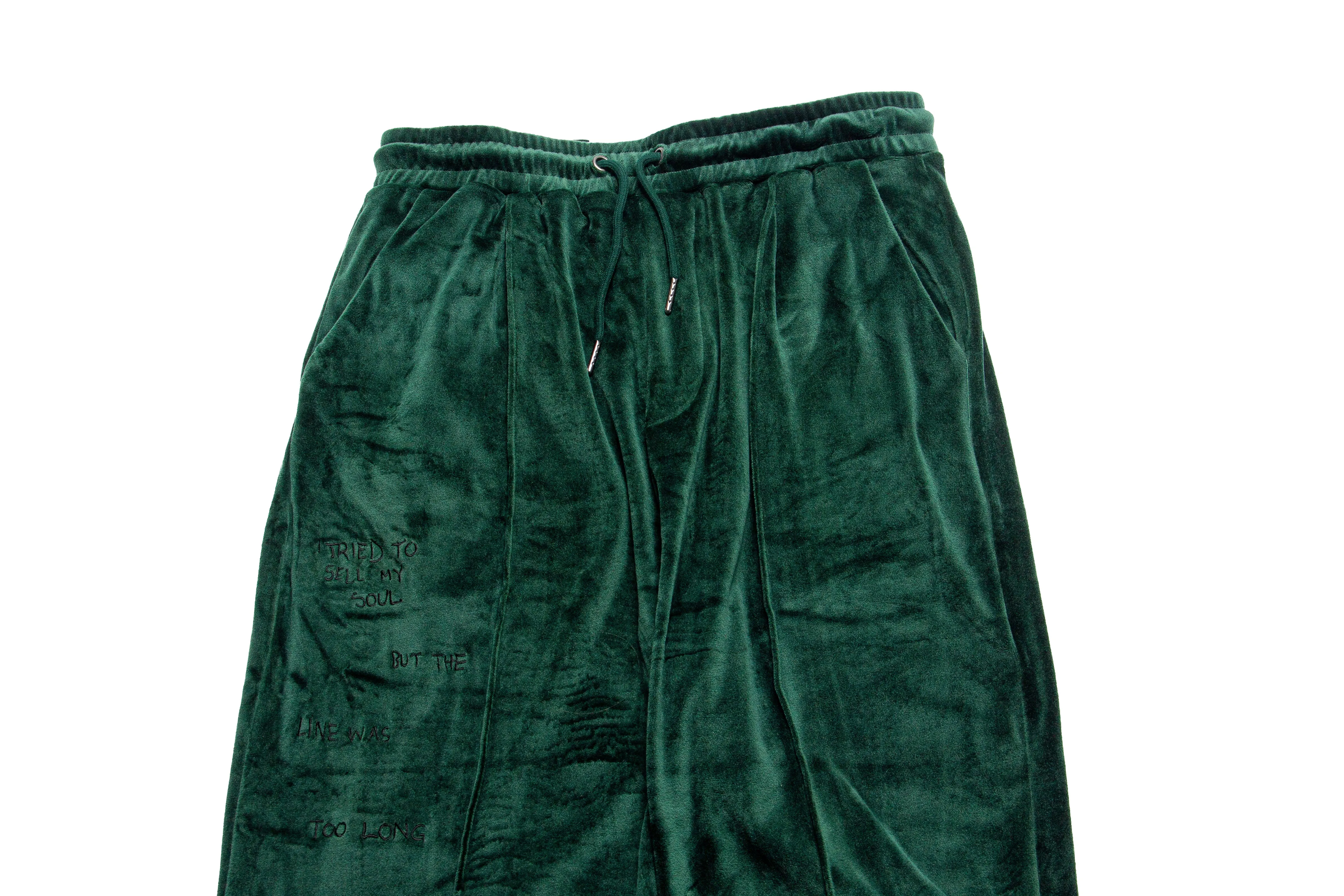 Jungles Jungles I Tried Velour Pants "Green"