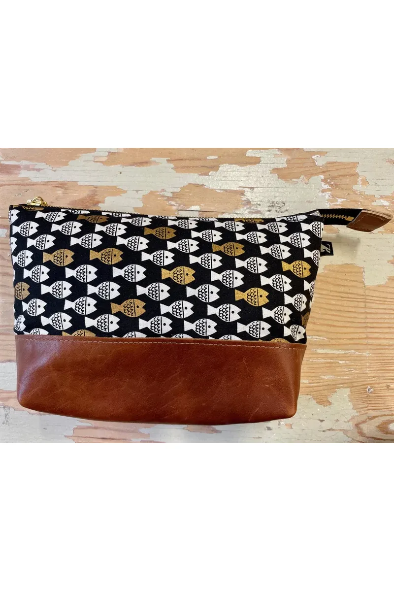 La Trousse - Leather and Fabric Pouch