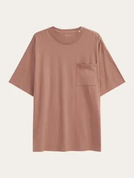 Loose fit heavy single t-shirt - OCS/Vegan - Chocolate Malt