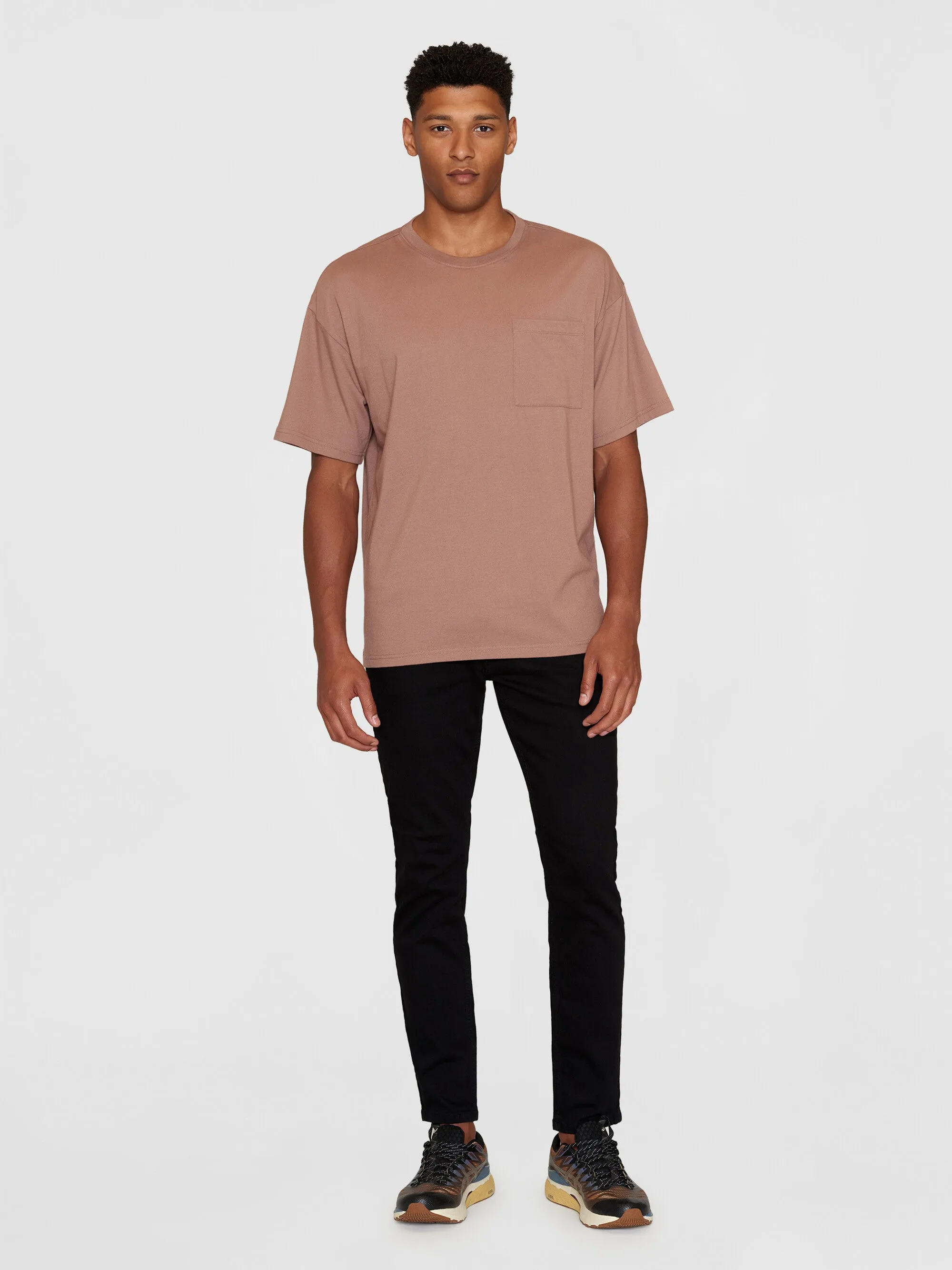 Loose fit heavy single t-shirt - OCS/Vegan - Chocolate Malt