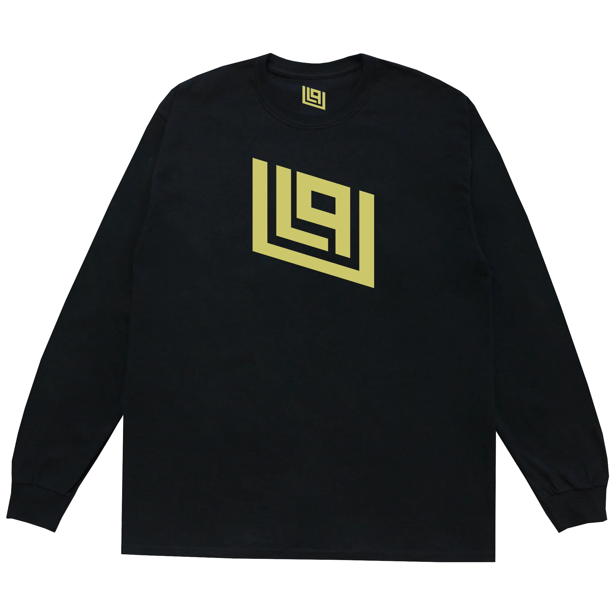 Optimized Title: Stylish LPU Distortion Black Long Sleeve Top with Enhanced Design